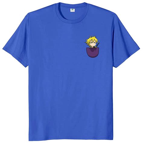 The Seven Deadly Sins Anime T Shirt Meliodas Pocket Nanatsu No Taizai