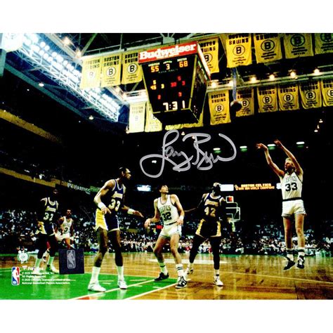 Larry Bird Signed Celtics 8x10 Photo Schwartz Bird Pristine Auction