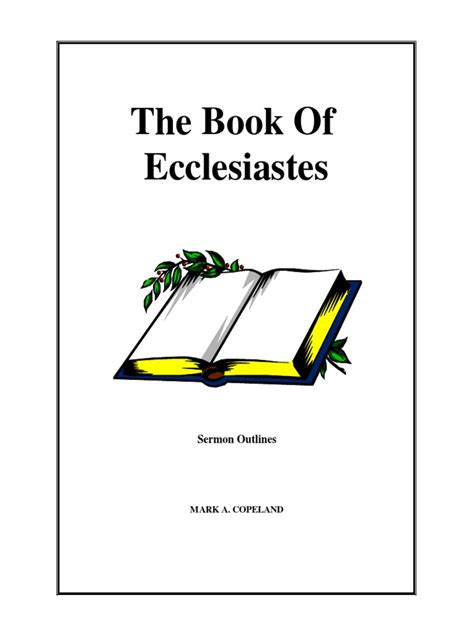 Book Of Ecclesiastes Pdf Ecclesiastes Wisdom