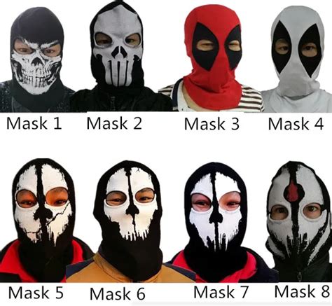 8style New Skull Ghost X Men Deadpool Punisher Deathstroke Masks Grim