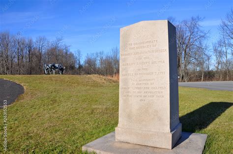 Memorial Monument In Saratoga National Historical Park Saratoga County