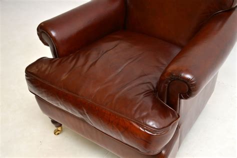 Antique Leather Howard Style Armchair By Laura Ashley Marylebone Antiques