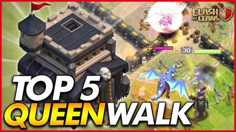 Top 5 Th9 Queen Walk Attack Strategies For 2022 Clash Of Clans Youtube