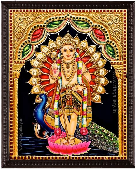 Murugan Traditional Tanjore Painting