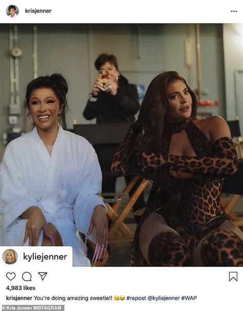 Kris Jenner Mocks Her Own Meme As She S Caught Filming Daughter Kylie On Set Of Cardi B Video