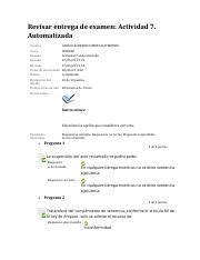 Automatizada 7 Amparo Pdf Revisar Entrega De Examen Actividad 7