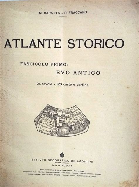 Livro Atlante Storico Fascicolo Primo Evo Antico C