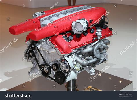 Frankfurt - Sept 10: Ferrari F12 Berlinetta Engine Shown At The 65th Iaa (Internationale ...