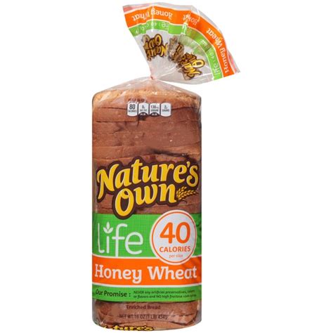 Nature S Own 40 Calorie Wheat Bread Nutrition