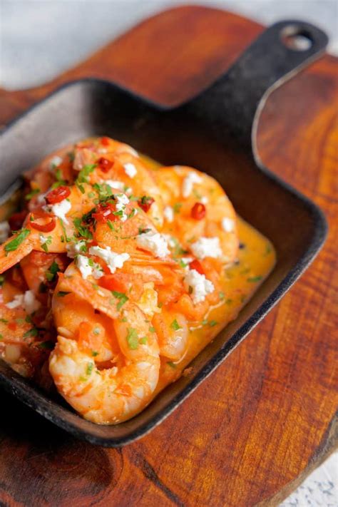 Greek Shrimp Saganaki Recipe With Feta Cheese Garides Saganaki My Greek Dish