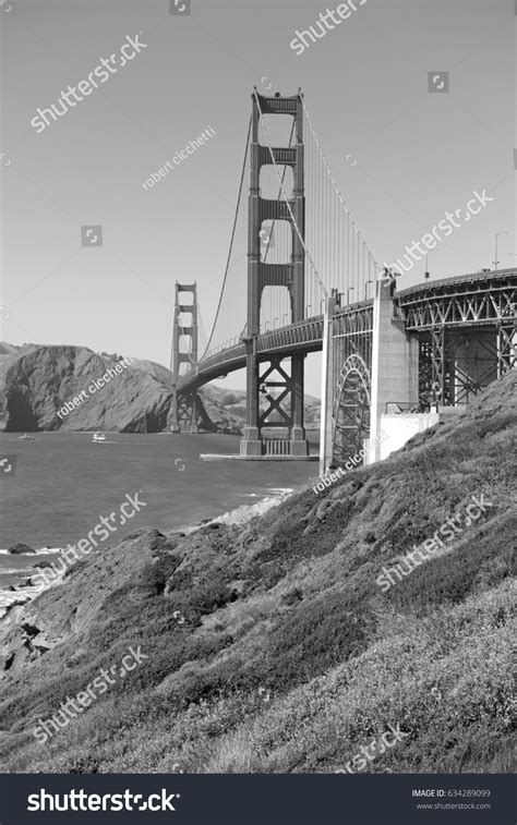 Golden Gate Bridge Engineering Marvel Construction Stock Photo ...