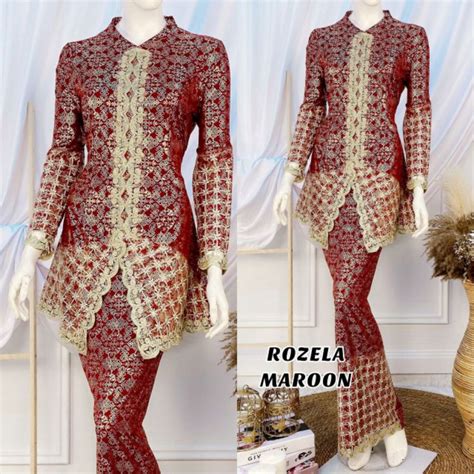 Lace Kebaya Kebarung Rozela Nafisah Ready Stock Baju Raya Tunang Nikah