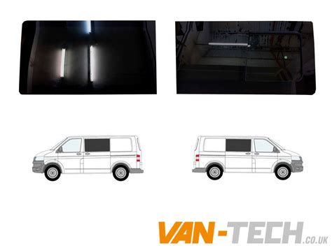 Vw T5 T51 T6 T61 Privacy Glass Tinted Windows 1 X Drivers Slider 1 X Fixed Passengers Van Tech