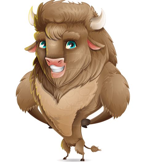 112 Cute Buffalo Cartoon Vector Character Graphics | GraphicMama