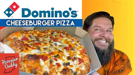 Dominos New Cheeseburger Pizza Review Hoosier Daddy Youtube