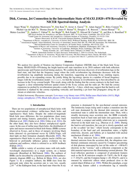 PDF Disk Corona Jet Connection In The Intermediate State Of MAXI