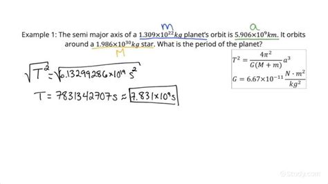 Using Kepler S Third Law To Find The Period Of A Planet S Orbit Around