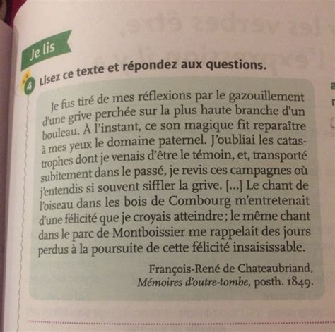 Bonjour vous pouvez maider svp 1 Lisez ce texte et répondez aux