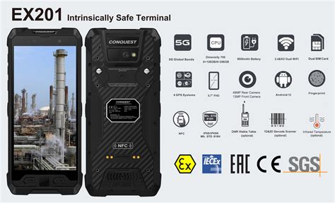 Conquest Ex Intrinsically Safe Atex Rugged Mobile Phone