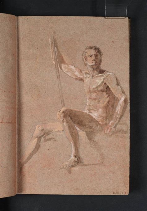 Joseph Mallord William Turner Study Of A Seated Male Nude Holding A