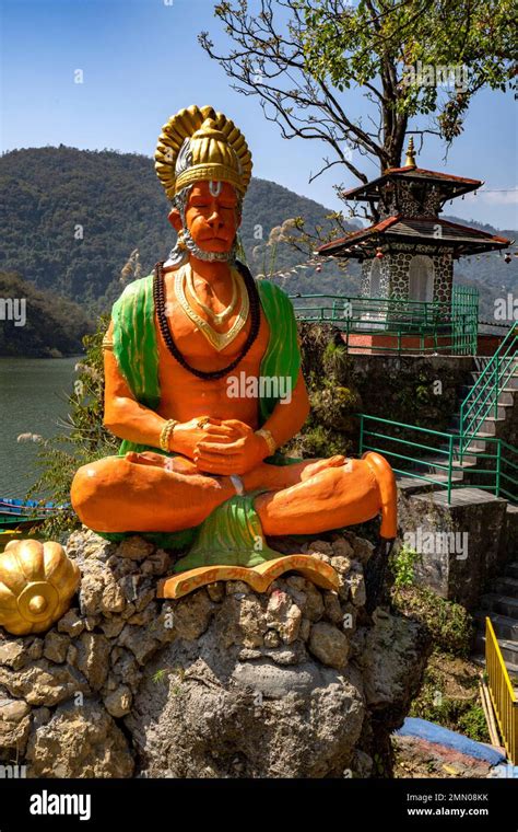 Nepal, Gandaki province, Pokhara, Phewa lake, Shiva Mandir Gaurighat Stock Photo - Alamy