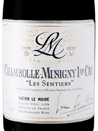 2018 Lucien Le Moine Chambolle Musigny 1er Cru Les Sentiers Rouge