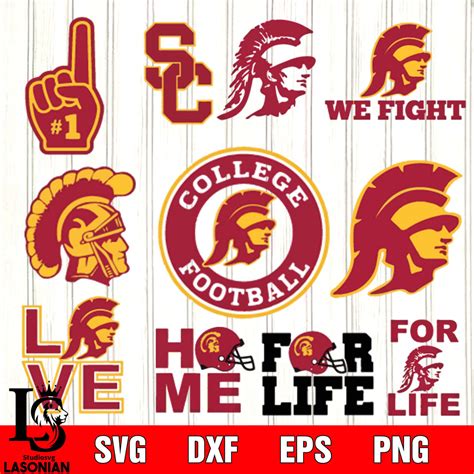 USC Trojans svg,Bundle Logo USC Trojans football svg eps dxf png file ...