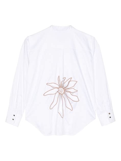 MEHTAP ELAIDI Sunflower Long Sleeve Shirt Farfetch