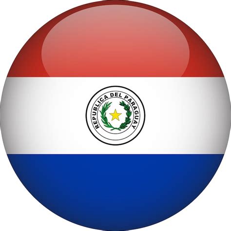 Premium Vector Paraguay 3d Rounded Flag Button