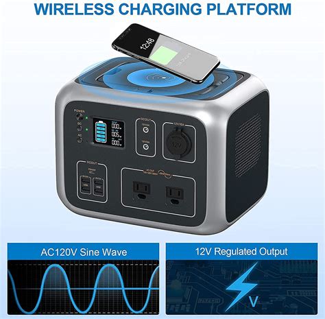 Portable Power Station Wh Wattfun Solar Generator Backup Battery