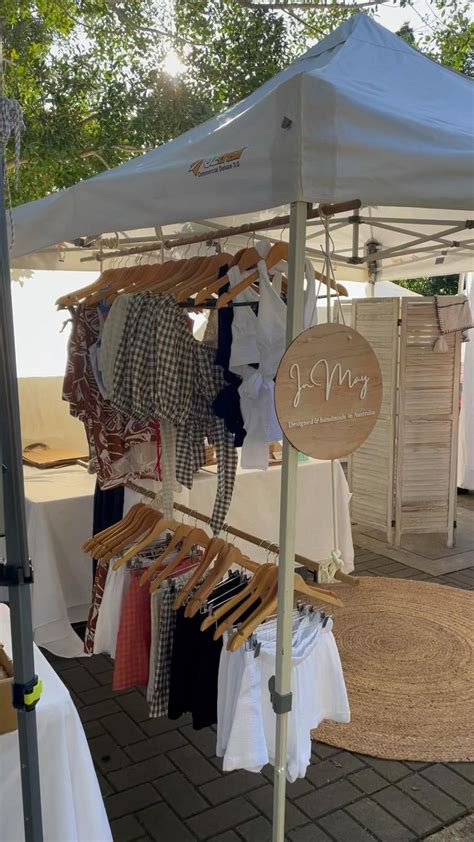 Market Stall Set Up Hanging Racks Clothing Booth Display Clothing