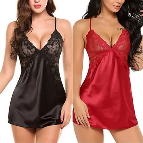 Camisola Renda Sensual Noite Lingerie Feminina C Calcinha Mercadolivre