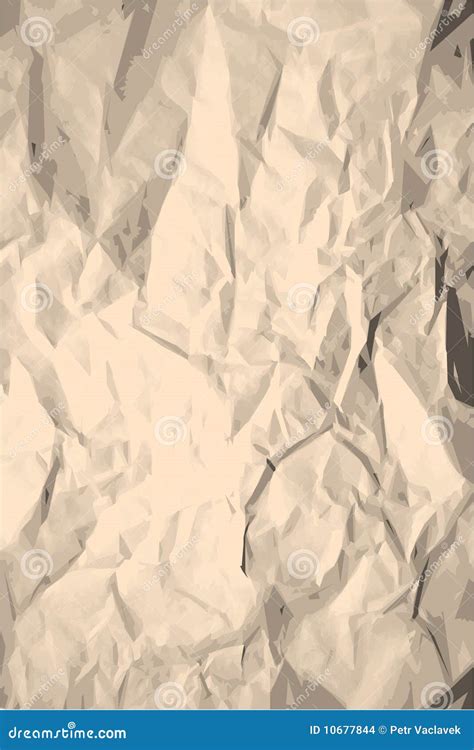 Crumpled Paper Texture Realisric Crease Sheet Stock Illustration