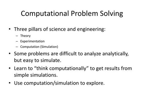 Ppt Computational Problem Solving Powerpoint Presentation Free