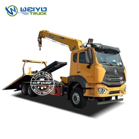 Sinotruk HOWO 6X4 10 Wheels Tow Wrecker Recovery Truck 16 Tons Flatbed