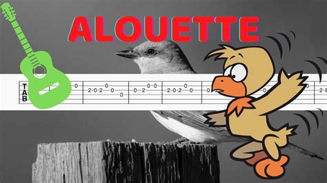 Alouette Traditional Guitar Tab Tutorial Youtube