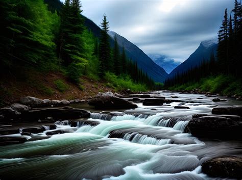 Premium Ai Image River And Rain Influences Reflected In A