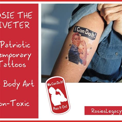 Rosie the Riveter Temporary Tattoo - Etsy