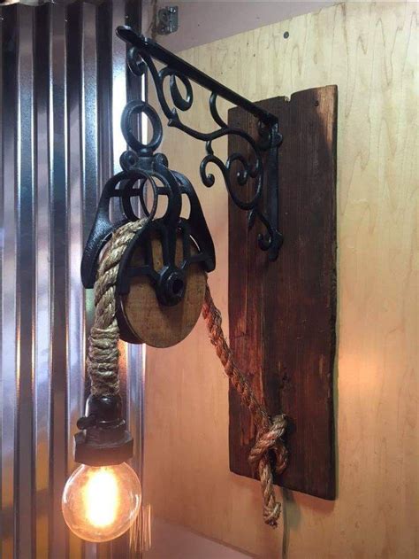 Gorgeous Antique Pulley Wall Light With Cast Iron Cover Beautiful