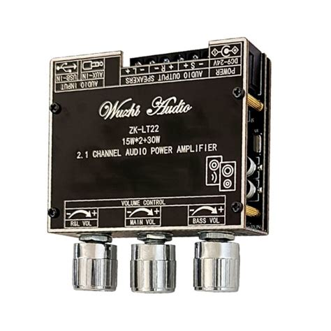 Wuzhi Audio ZK LT22 2 1 Channel Amplifier 15W 15W 30W Bluetooth