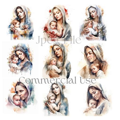 Watercolor Virgin Mary Clipart Virgin Mary  Our Lady Of Fatima