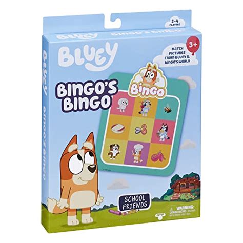 Snapklik Bluey Bingos Bingo Card Game School Friends Multicolor