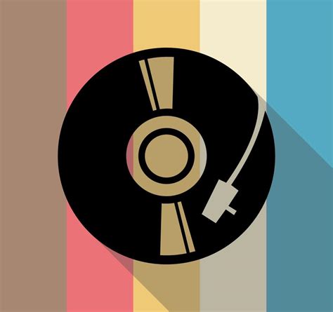 Vinyl Records And Music Player Retro Vintage Colorful Design 10617395