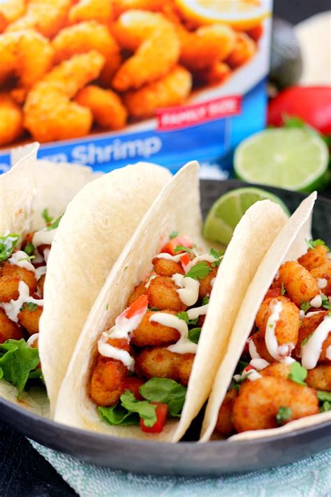 Cilantro Lime Popcorn Shrimp Tacos Pumpkin N Spice