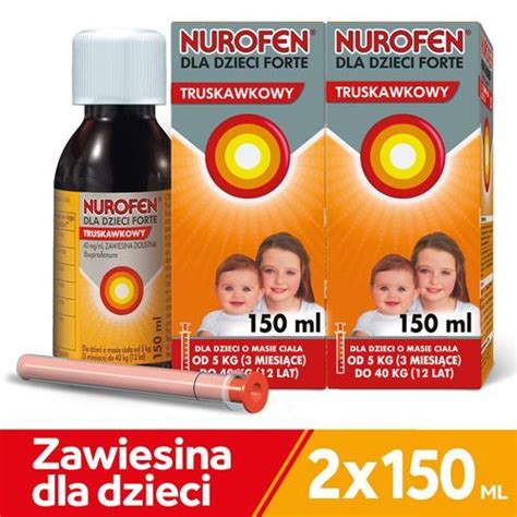 X Nurofen Forte Zawiesina Dla Dzieci O Smaku Truskawkowym Ml Cena