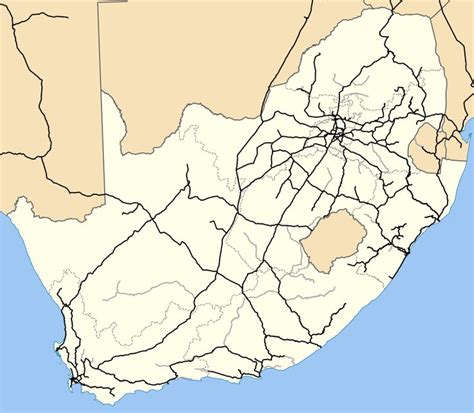 South African Railways Map