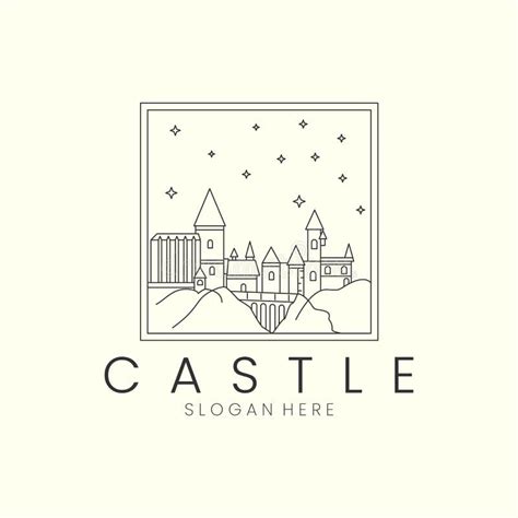 Castle With Line And Emblem Style Logo Icon Template Design Dream