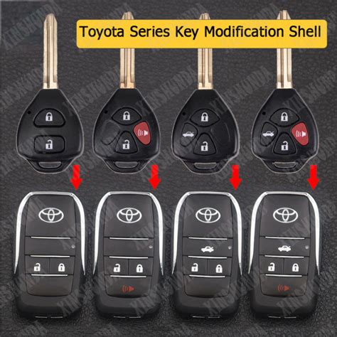 XSD Toyota Modified Flip Remote Key Case For Vios Wish Altis Camry