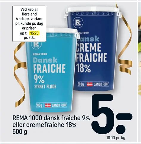 Rema Dansk Fraiche Eller Cremefraiche Tilbud Hos Rema