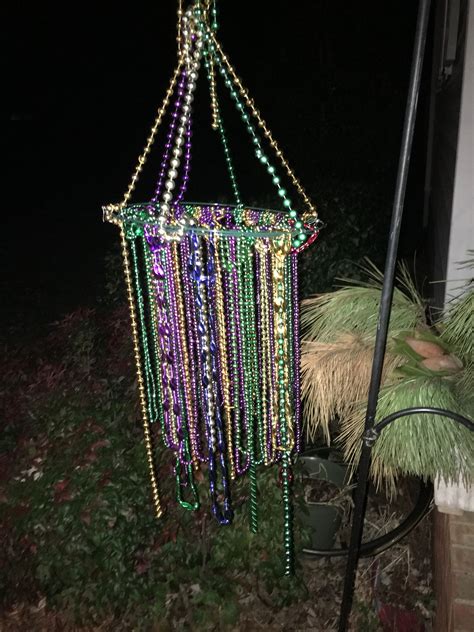 Mardi Gras Bead Chandelier Bead Chandelier Mardi Gras Beads Macrame